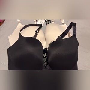 Chic Black and Cream Women's Bra Set